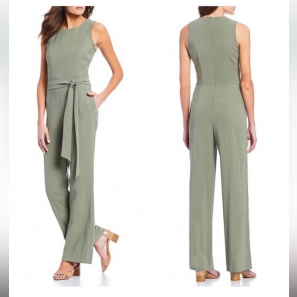 Alex Marie Olive Sprig Tammy Sleeveless Jumpsuit